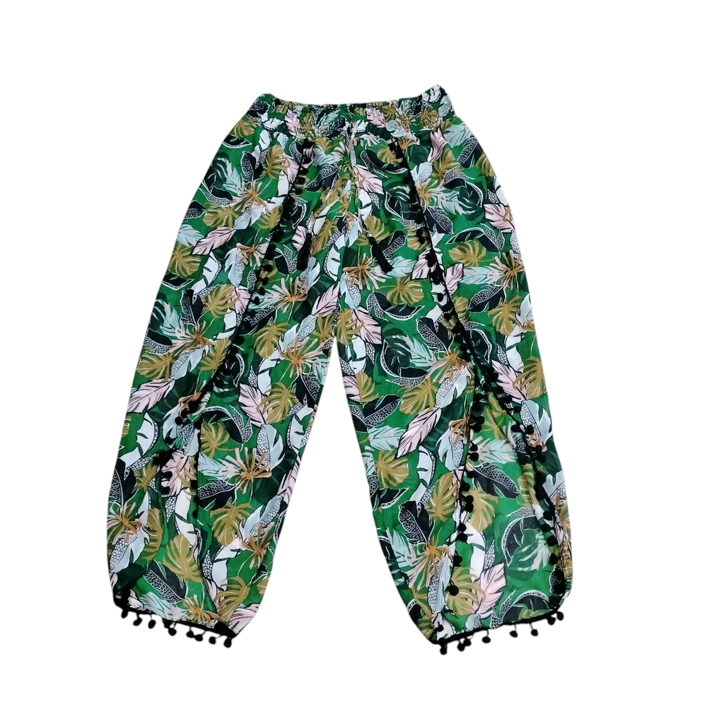Girl Soul Floral Beach Pant Swim Coverup Spit Leg Pull On Pants XL